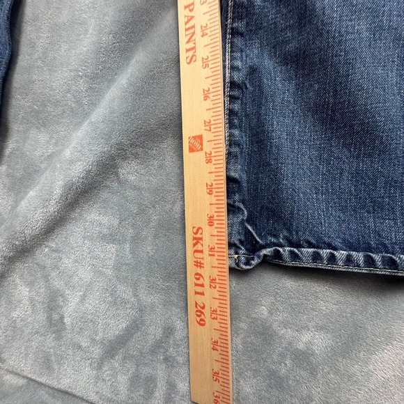 Abercrombie & Fitch Baxter Low Rise Slim Boot Jeans Mens 34x32 Blue Button Fly - Picture 11 of 16